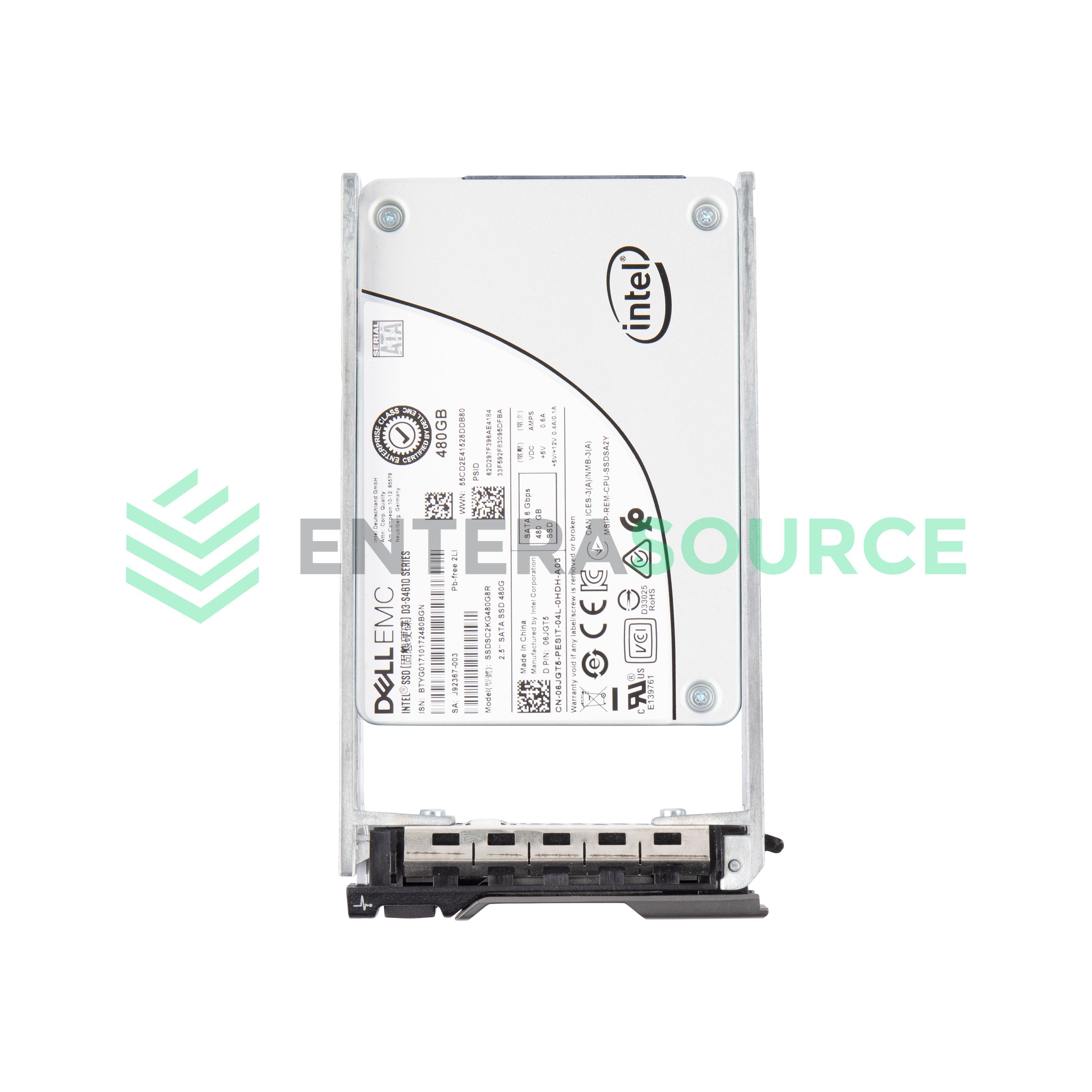 Dell 6JGT5 480GB TLC SATA SSD 6Gbps MU Solid State Drive  SSDSC2KG480G8R - Main Image